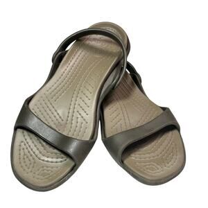 CROCS Sandals Ladies Taupe Size 10